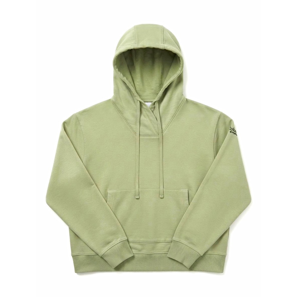 Columbia PFG Mens L Green Gorpcore Outdoor Pullover Fleece Pockets Hoodie